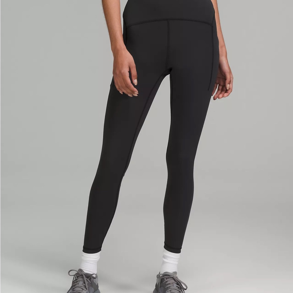 Lululemon Legging - Power Thru High-Rise Tight 25" (Black)